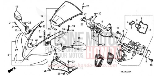 OBERER WINDLAUF CBR600RAA de 2010